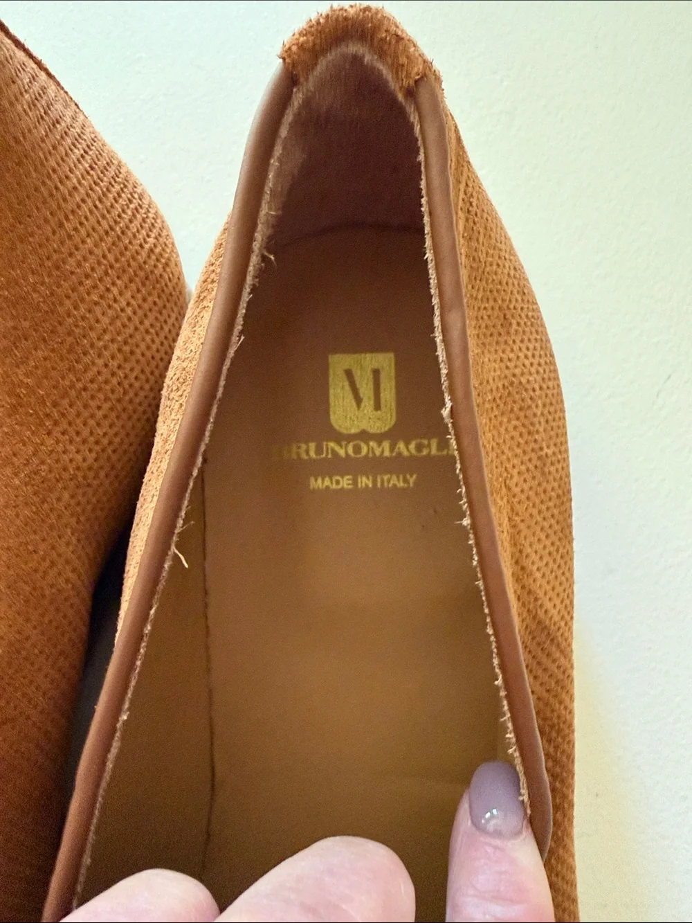 Bruno Magli Brown Suede Slip-On Loafers Sz 11.5.  New. Tub4